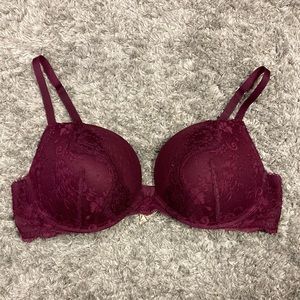 Victoria’s Secret Maroon Lace Bra 38C